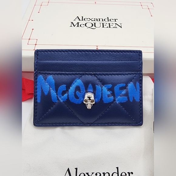 Alexander McQueen Graffiti Card Holder NWOT - Picture 3 of 8